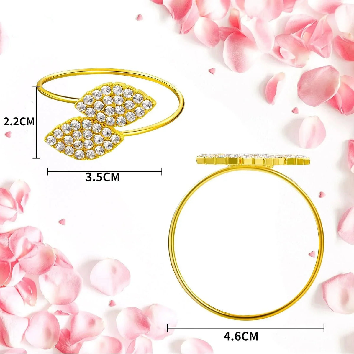 1-20PCS Two Leaf Clover Shape Napkin Rings DIY Wedding Party Hotel Banquet Table Napkin Holder Decoration Accessory Rustic Vue