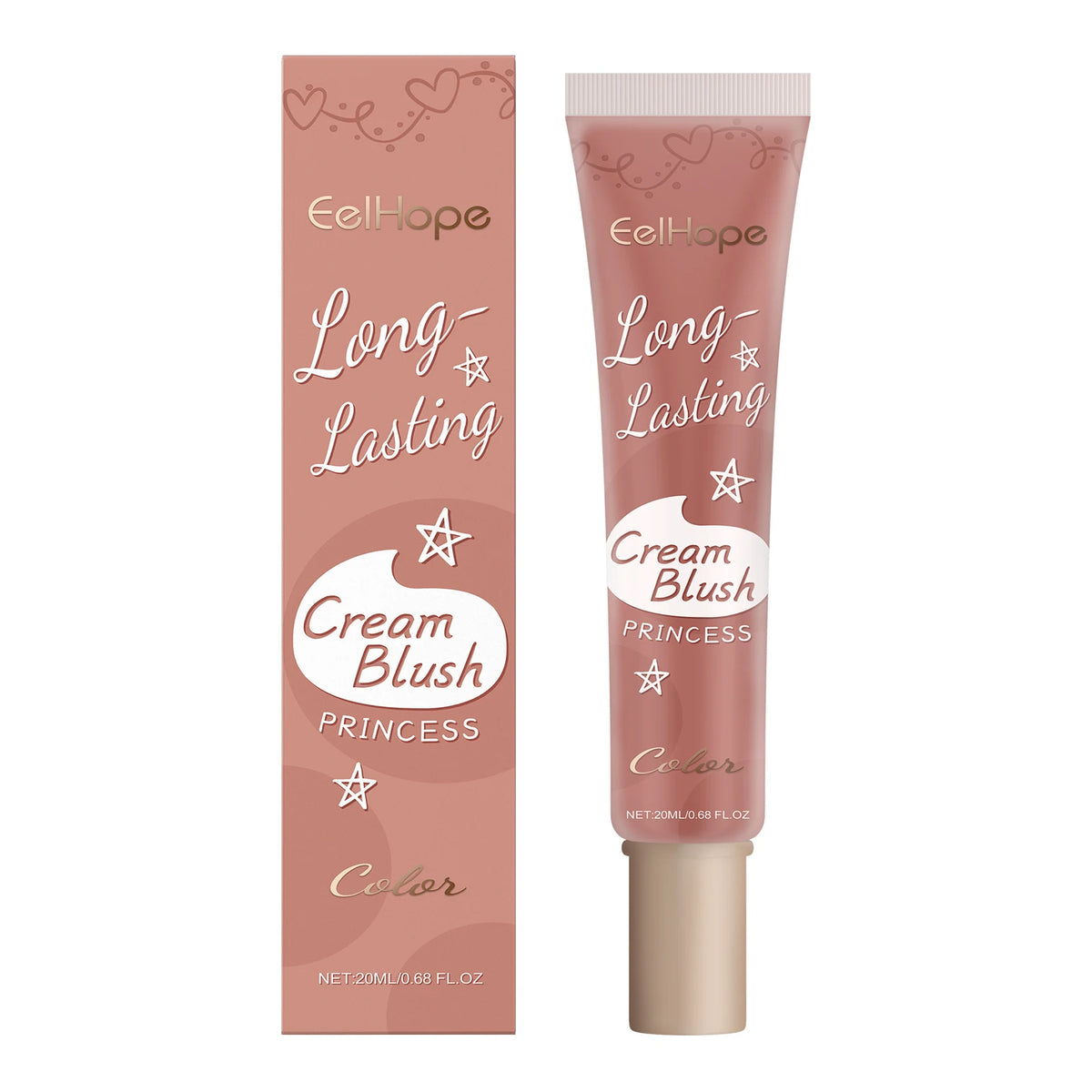 Blush Cream - Highly Pigmented, Long-Lasting, Smudge-Proof, Fine-Textured, Natural, Lightweight, Moisturizing Blush Cream Vue 20ml boxed