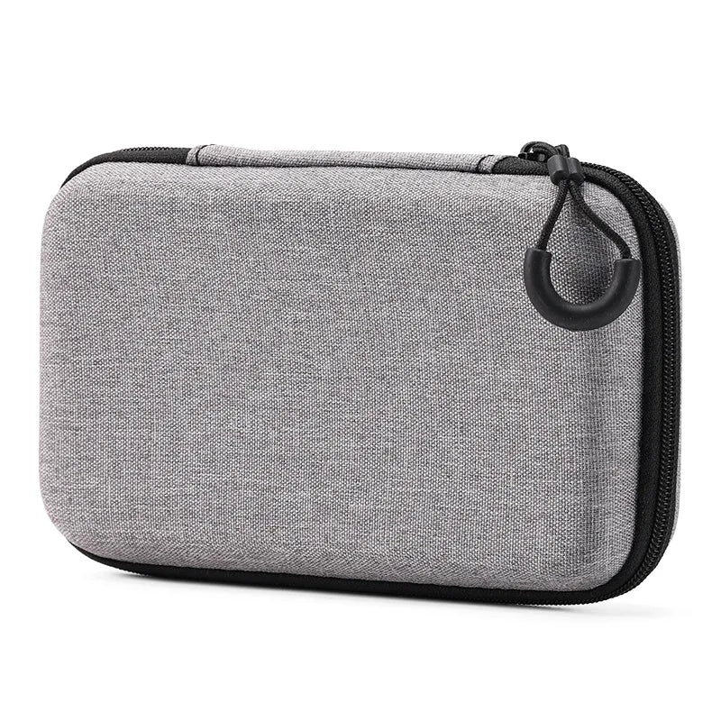 1-7pcs Shockproof Electronic Gadget Organizer Bag for Headphone Charger Cable Power Bank Portable Travel Storage Pouch Vue Grey-15x10x4.5cm