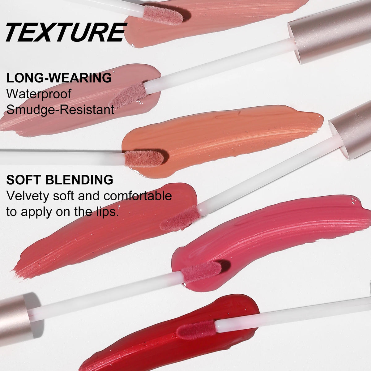 YOUNG VISION 6Pcs/Set Matte Velvet Lipgloss Waterproof Long-Lasting Liquid Lipstick for Flawless Makeup Vue