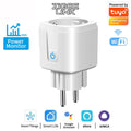 Smart WiFi or ZigBee 3.0 Socket EU Plug 16A/20A Outlet Power Monitor Voice Control work with Tuya Alexa Google Assistant Vue 16A 1pcs 1PCS WiFi Bluetooth|100-240V