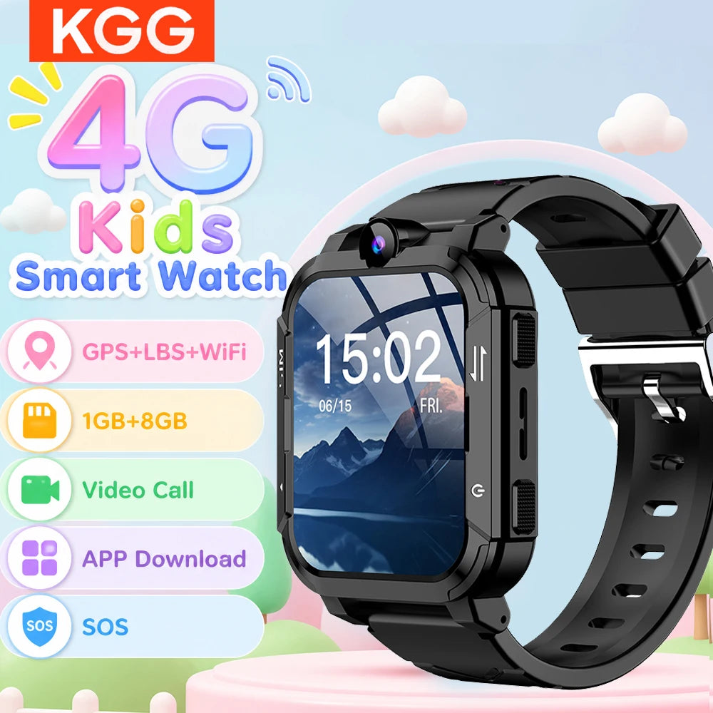 Smart Watch Kids 4G GPS WiFi Tracking Location Video Call SOS APP Download Monitor Phone Watch Children Smartwatch Boy Girl Gift Vue
