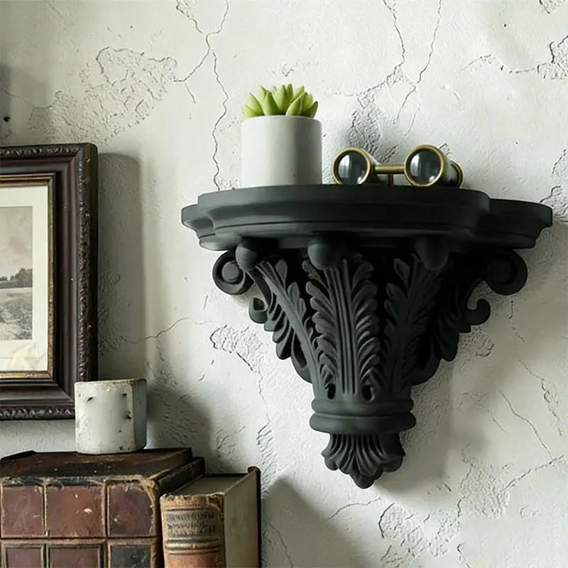Gothic Floating Wall Shelves Corner Display Storage Wall Mount for Flower Pot Book Photo Frame Home Decor Living Room Bedroom Vue