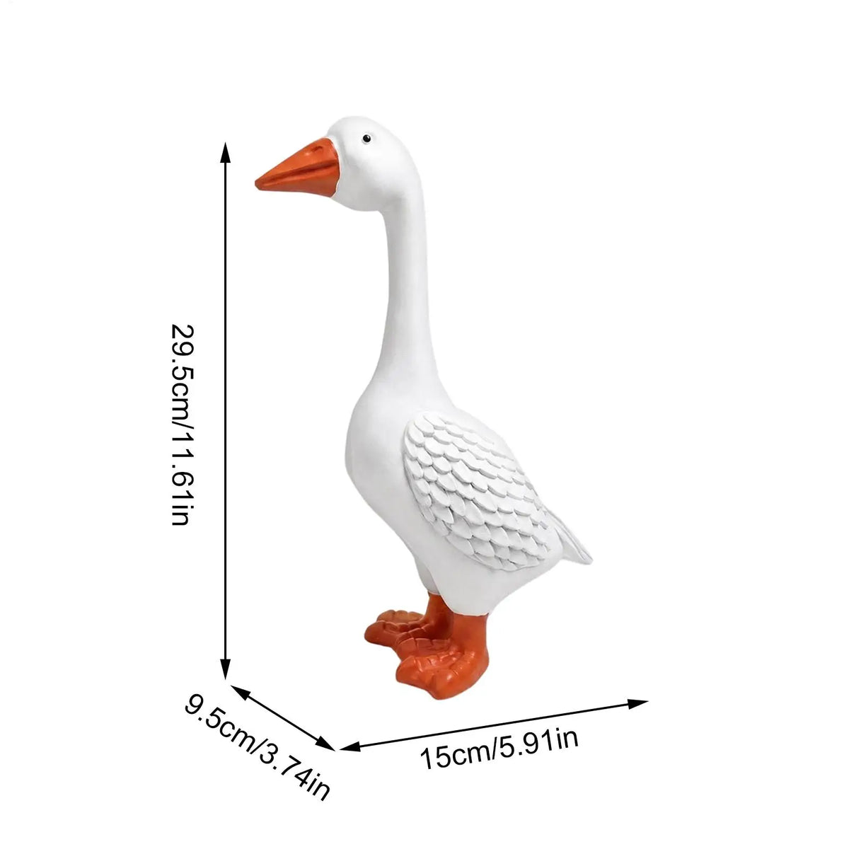 Realistic Large Goose Statue, All-Weather Resin Lawn Decor, Durable Outdoor Garden Ornament for Farmhouse Yard Pathway Driveway Vue