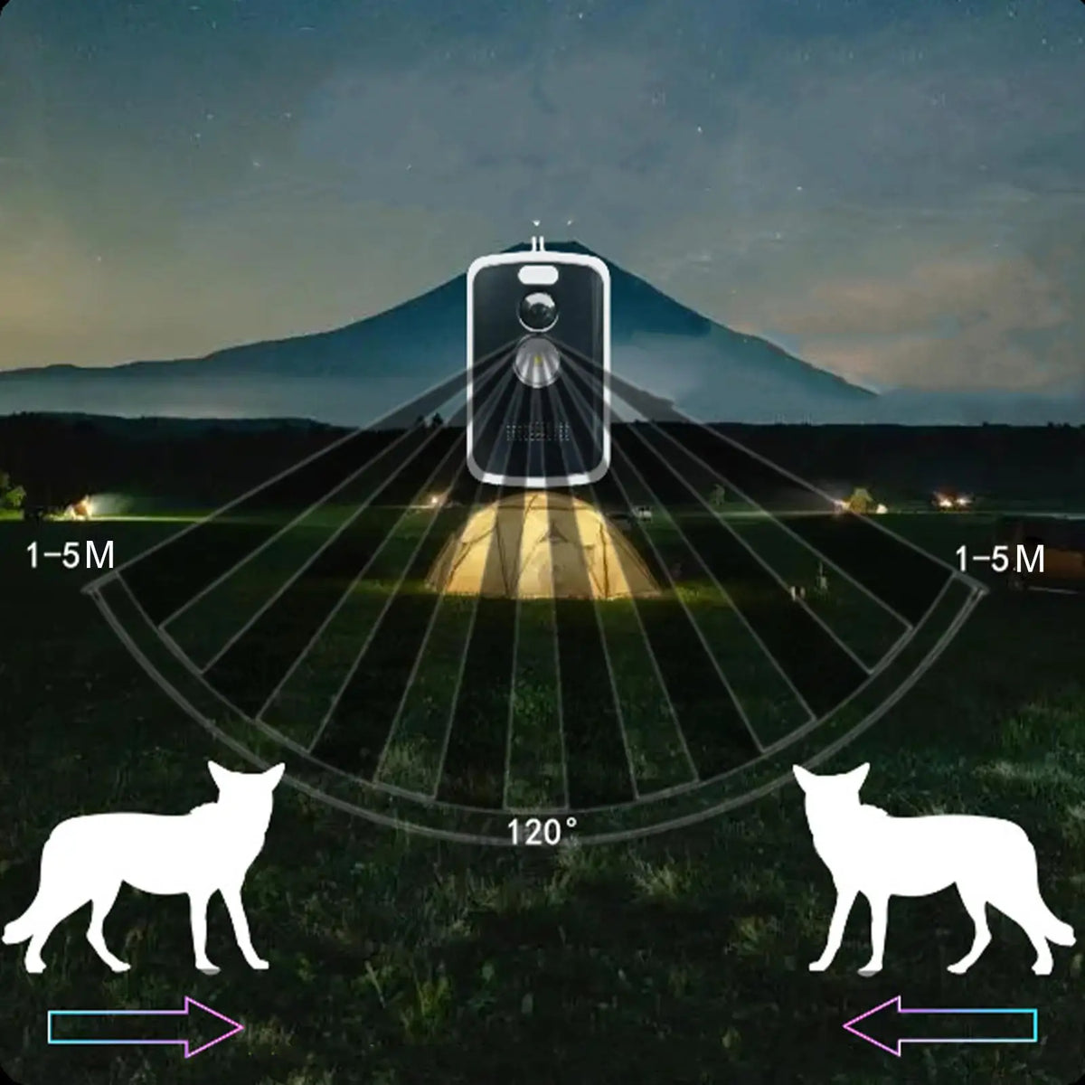 Wp02p Human Infrared Alarm with Remote Control Outdoor Camping Anti-animal Alarm Versatile Safety Defense Device Security Alarm Vue