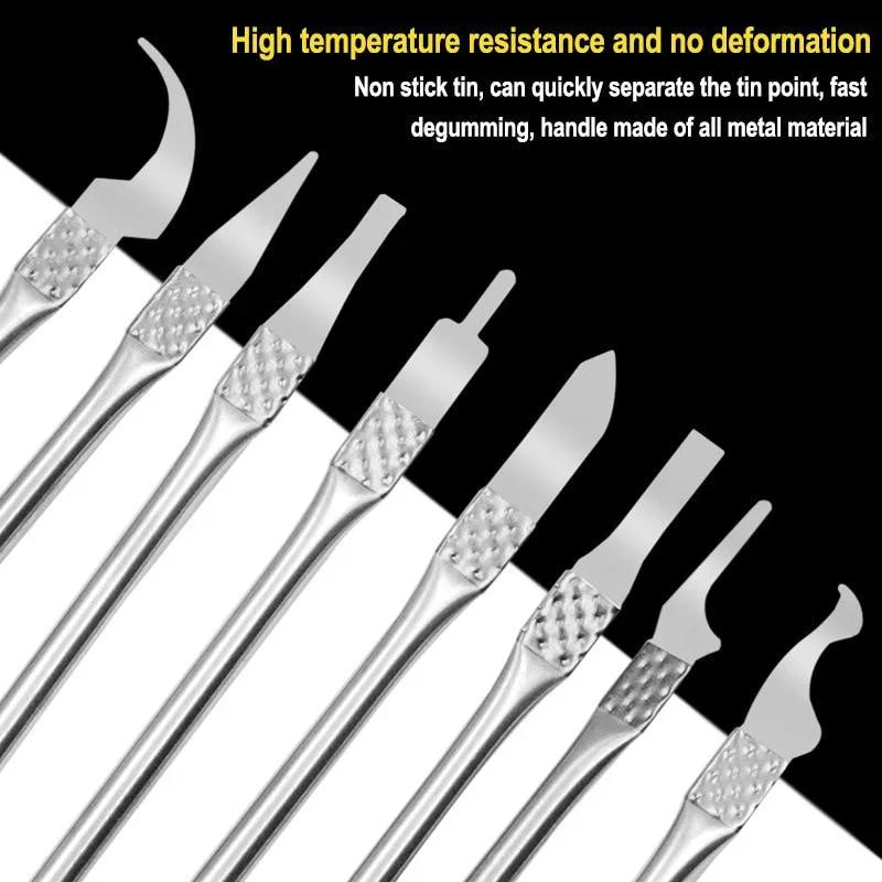 8Pcs Ultra Thin IC Chip CPU Blade Knife Motherboard Maintenance UV Glue Cleaner Remover Phone Disassemble Repair Tools Vue