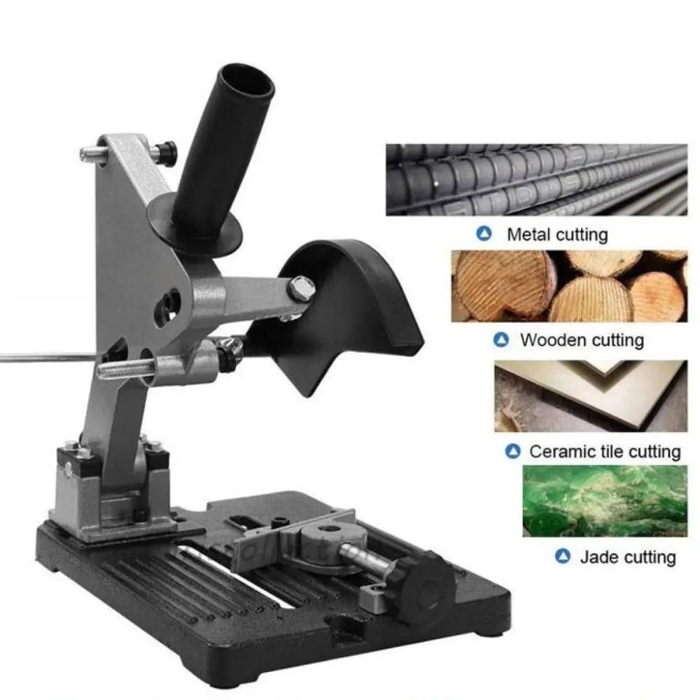 2 in 1 Angled Grinder Fixed Bracket High Accuracy Adjustable 45 Degree Clamps Electric Drill Fixed Holder Universal Durable Vue