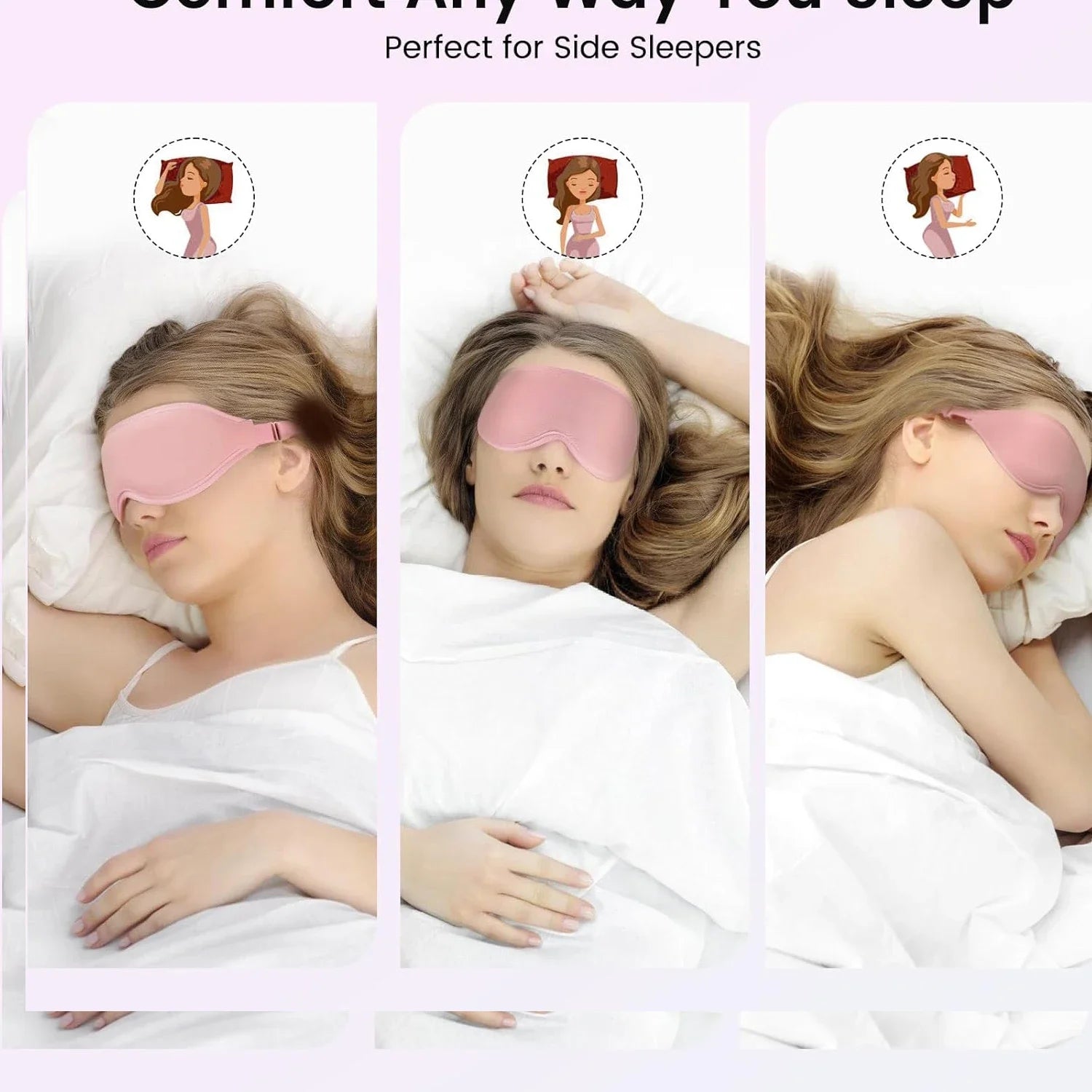 Eye Mask Sleeping 3D Contoured 100 Light Blocking Blindfold Soft Zero