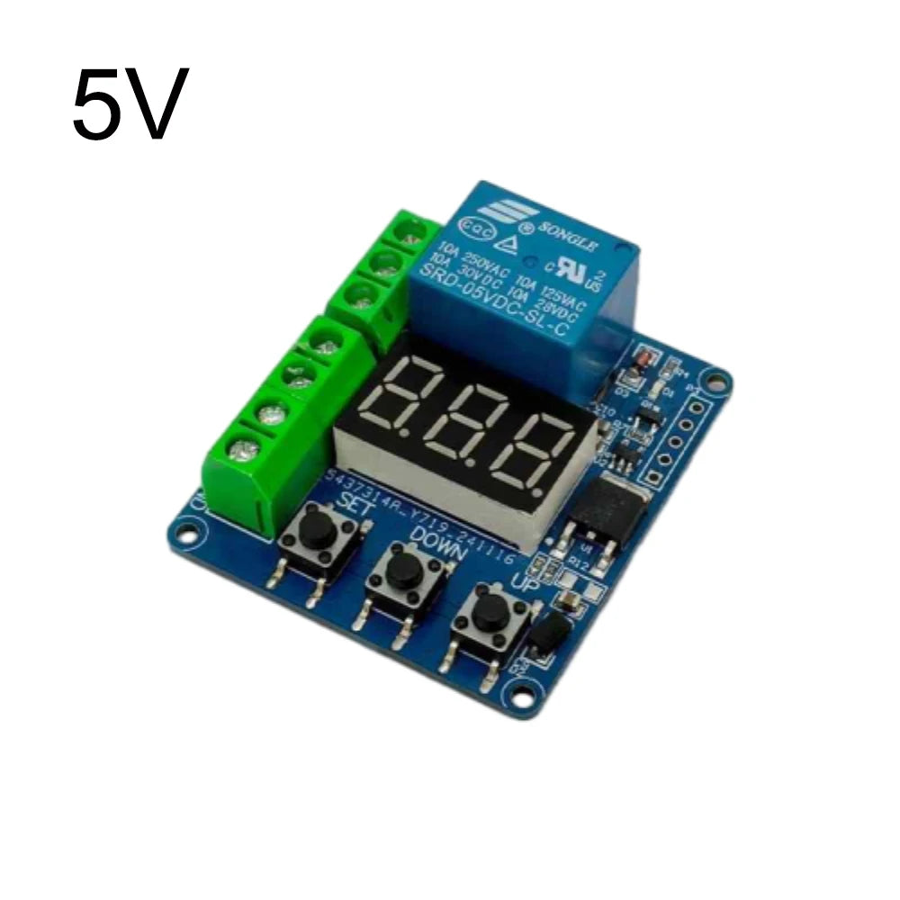 5V/12V 5A Overcurrent Protection Relay Board AC Current Measurement Detector Overload Protection Relay with Digital Tube Display Vue