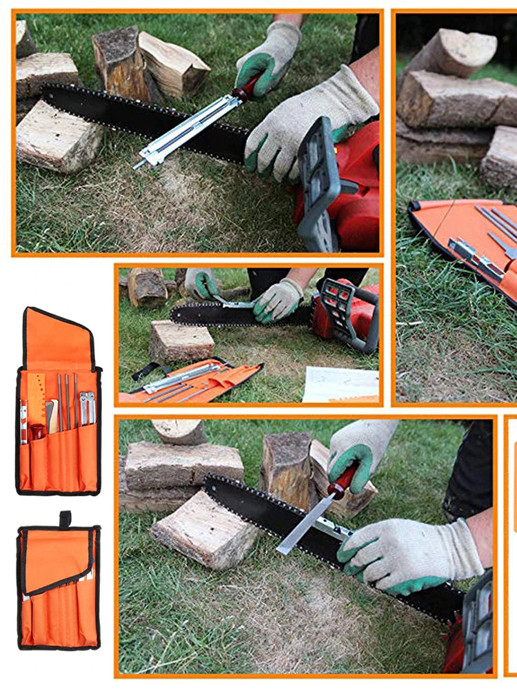10-Piece Chainsaw Chain Sharpening Kit with Files & Storage Bag Chainsaw Sharpening Kit Vue China Mainland