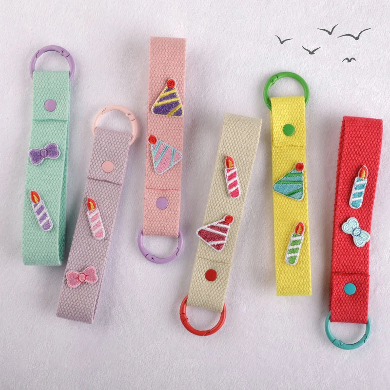 Fashion Cotton Keychain Lanyard Wrist Straps Schoolbag Backpack Pendent Key Chain Car Keys Canvas Strap Keyring Vue