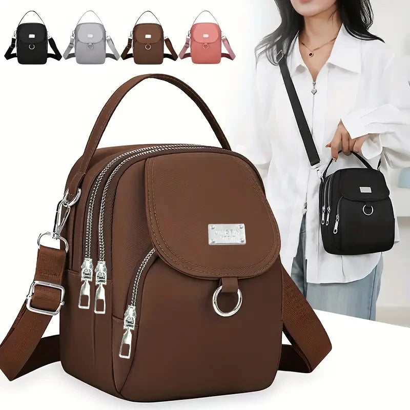 Grace Compact Convertible Crossbody Backpack Solid Tone Lightweight