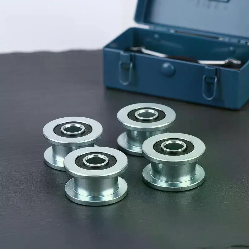 1 M8 M10x35x20mm H-groove Pulley Belt Groove Roller 6000-2RS Bearing Vue