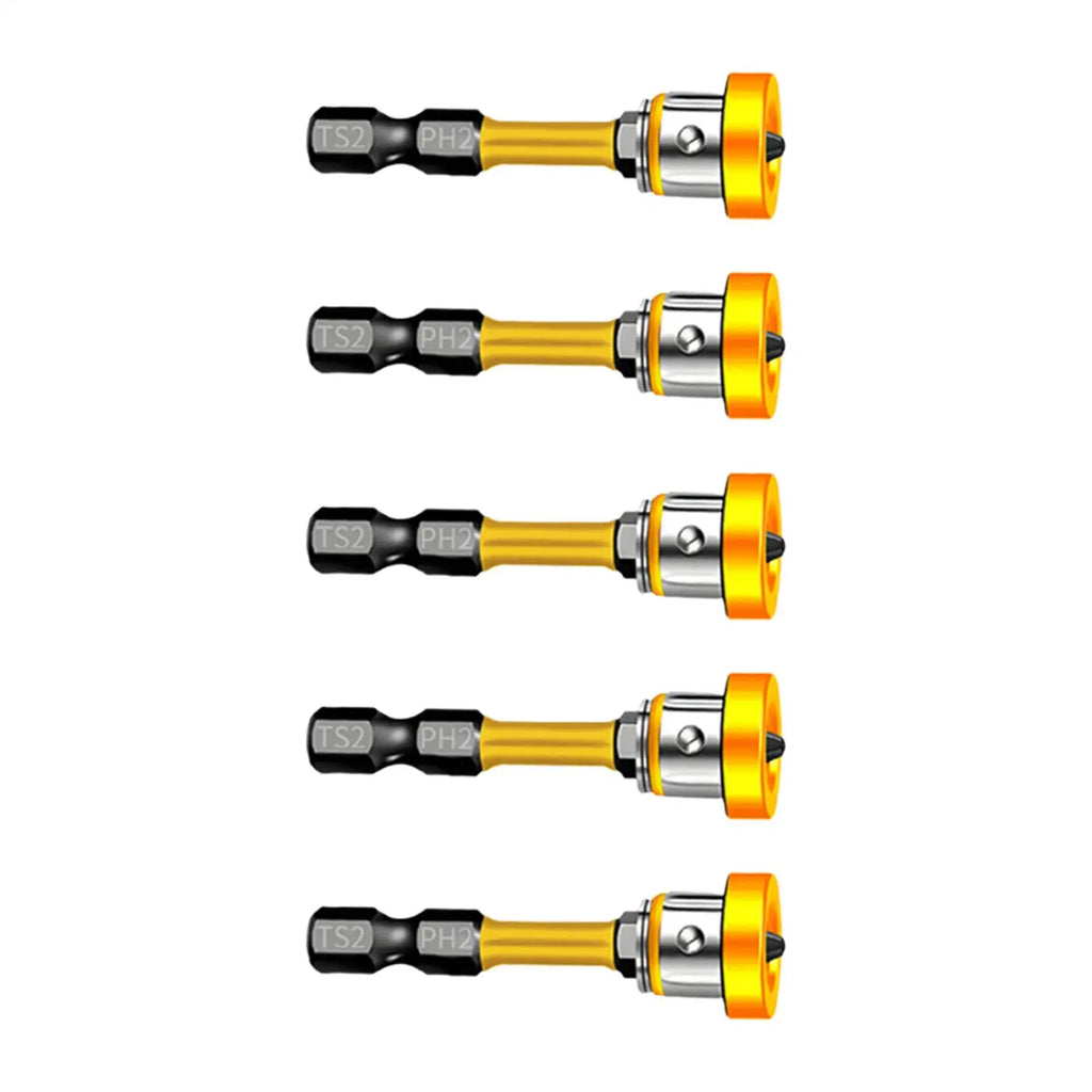 Drywall Drill Bit 5 Pieces Magnetic Drill Driver Attachment Magnetic Screw Fastener for Plasterboard Concrete Masonry Cement Vue