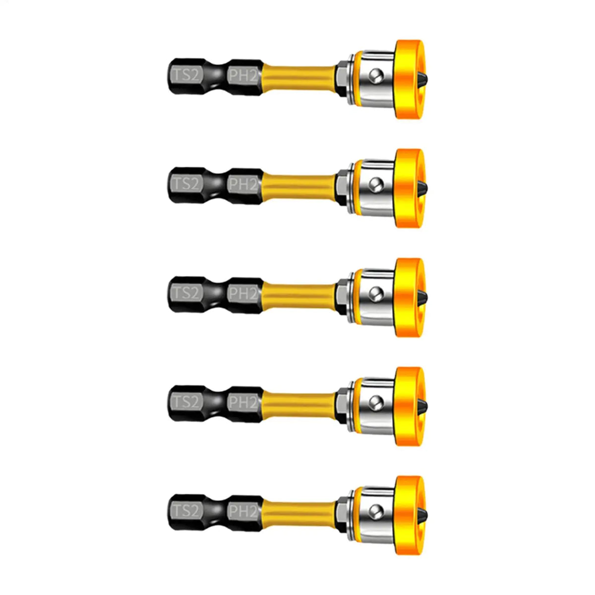 Drywall Drill Bit 5 Pieces Magnetic Drill Driver Attachment Magnetic Screw Fastener for Plasterboard Concrete Masonry Cement Vue