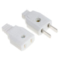 1PCS Whtie US American 2 Flat Pin AC Electric Power Male Plug Female Socket Outlet Adapter Wire Extension Cord Plug Adaptor Vue C