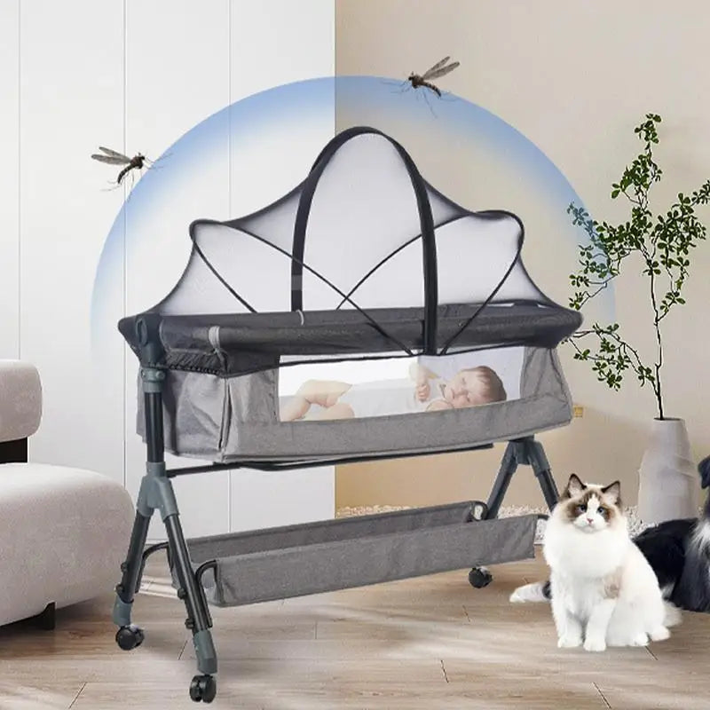 Bassinet Mosquito Net Cover Baby Crib Mosquito Net Breathable Bassinet Mesh Cover for Bassinet/Bedside Sleeper/Travel Crib Vue
