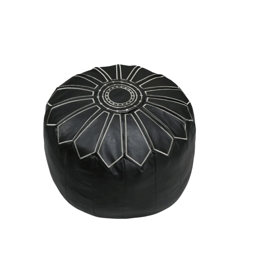 Round Seat Cushion Cover Waterproof Embroidery Pumpkin Pouf Cover Large Capacity Unstuffed Storage Leg Bench Meditation Use Vue Style 2