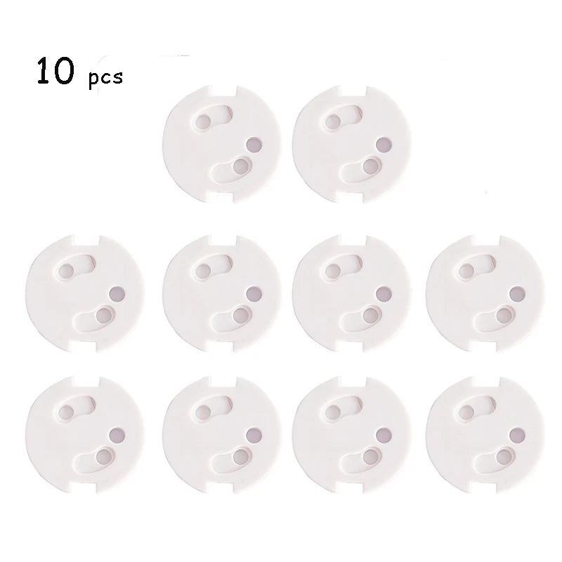 vvocci 10pcs outlet cover Baby Safety Electrical Security Plastic Safe Lock Cove Socket Protection Electric Shock Hole Children Vue B91 10pcs 3 Holes