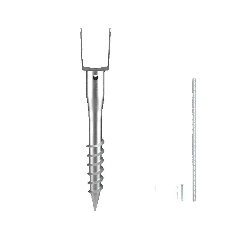 SucceBuy No-Dig Screw-In Ground Anchor Fence Post Stake + Lag Bolts Fence Post Anchor Vue United Kingdom 4pcs