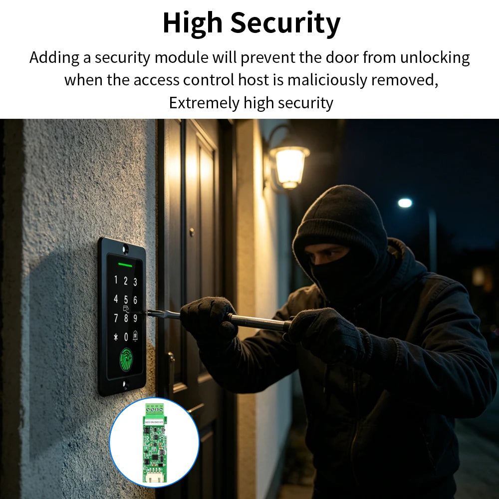IP67 Waterproof Embedded Fingerprint Scanner Zinc Alloy Tempered Glass Panel 880 Fingerprint Storage Access Control Reader Vue