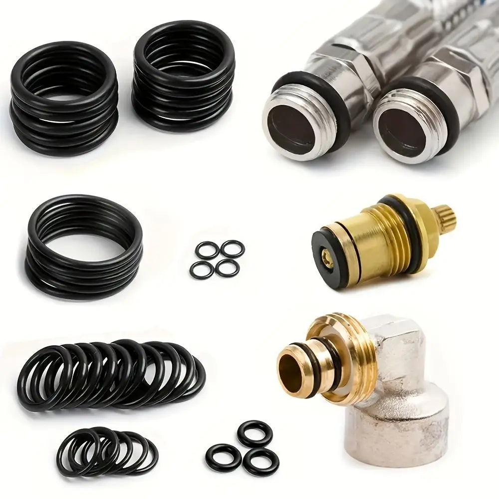 990pcs Kit Air Conditioning O Ring Kit Durable Wear-resistant Seal Rubber O-Rings High-pressure Maintenance Vue