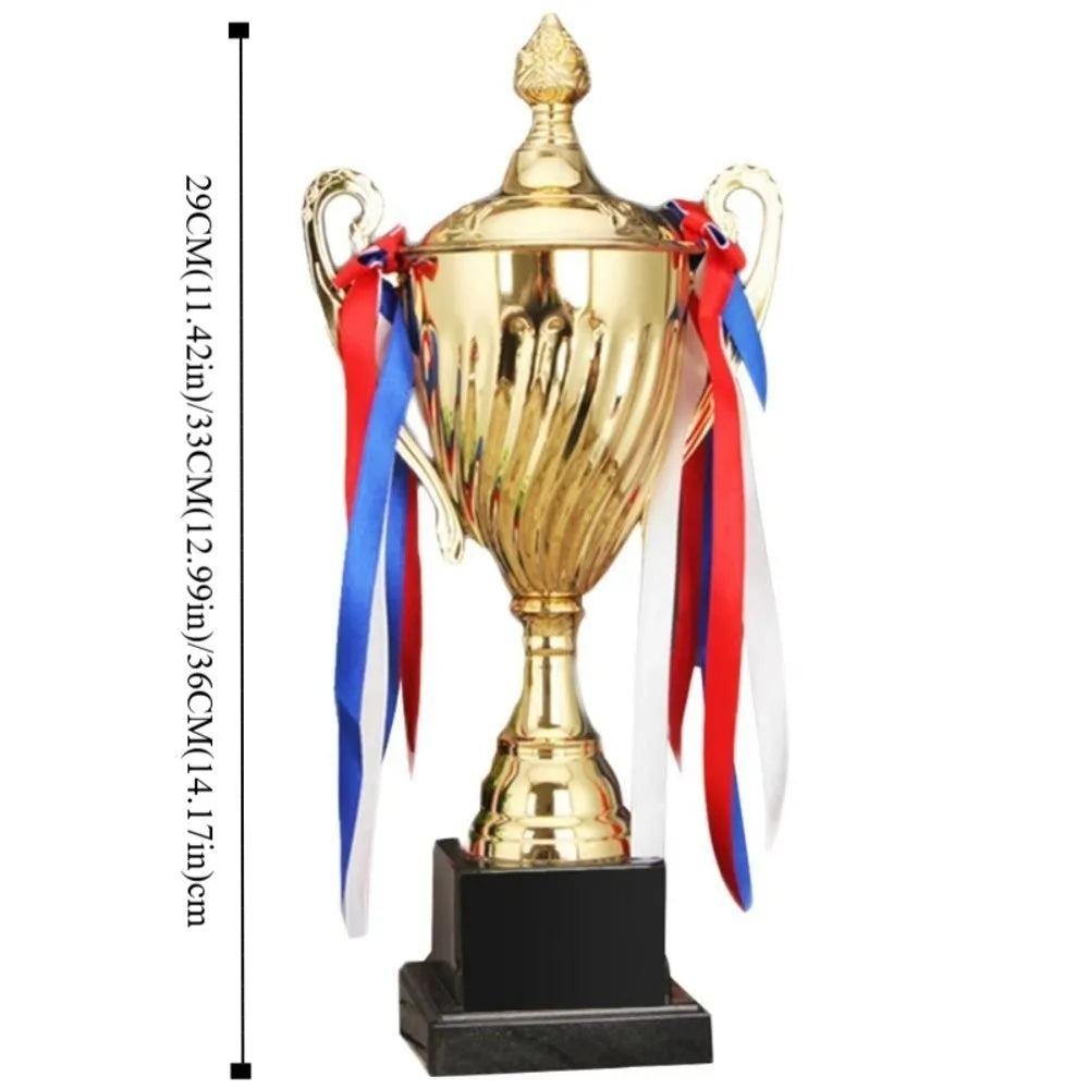 29/33/36cm Gold Trophy Cup Large Size Height Design Sports Trophy Event Props Metal Material Competition Trophy Vue