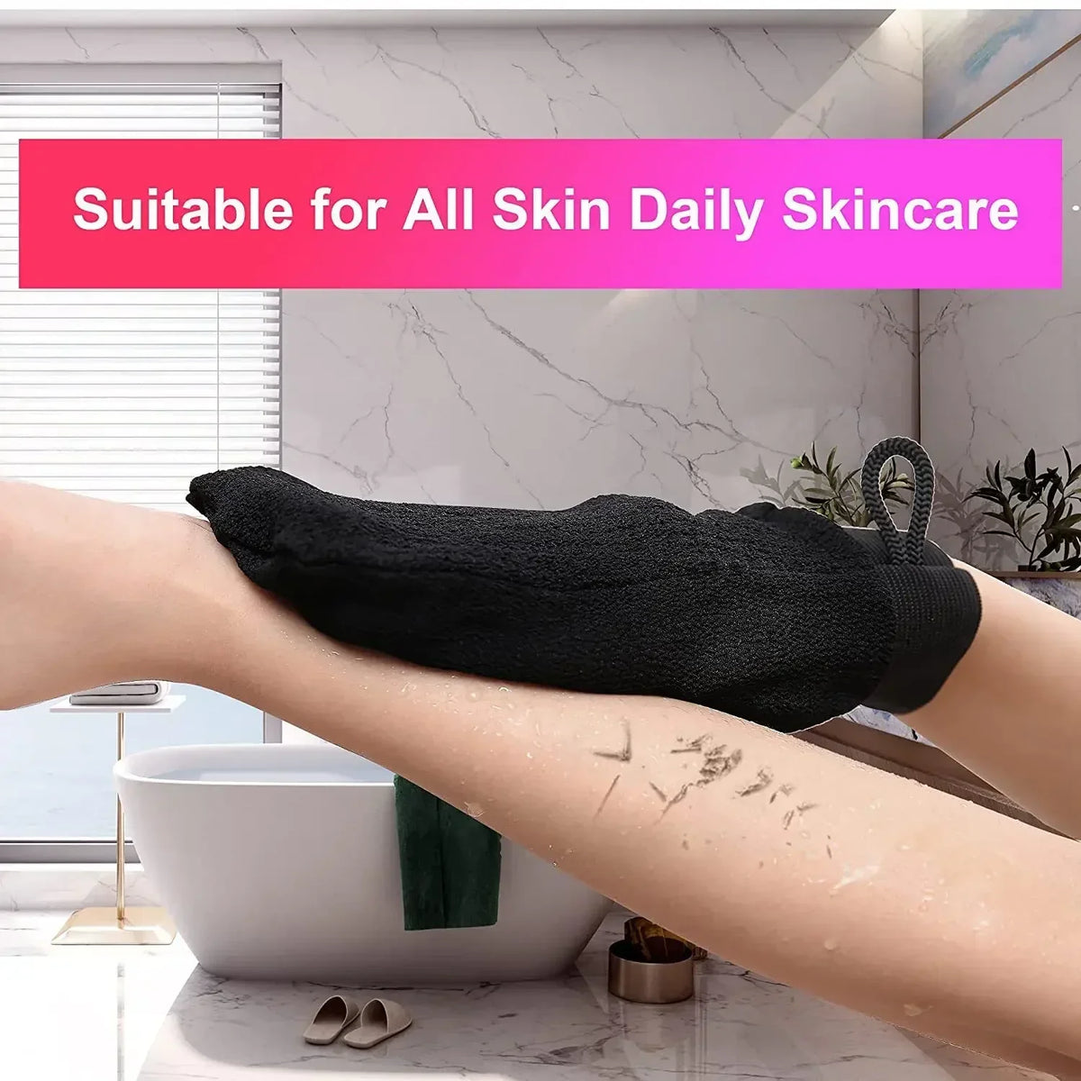 1PC Gloves Dead Skin Facial Massage Scrub Exfoliating Back Scrub Gloves Durable Multi Color Deep Cleansing Towels For Shower Vue