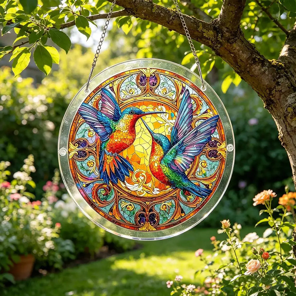 Acrylic Puzzle Suncatcher Window Hanging 7.4" Sun Catcher Garden Decor Birthday Gifts for Women Mom Home Ornament Decoration Vue
