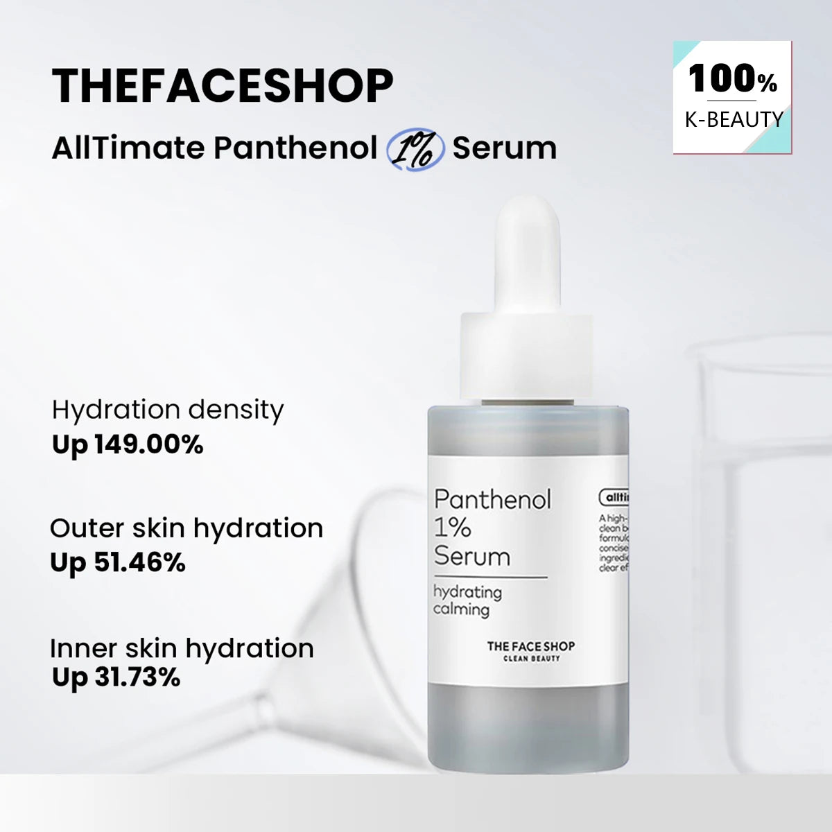 THE FACE SHOP ALLTIMATE PANTHENOL 1% SERUM,Strengthens Skin Barrier,Emergency Soothing,Korean Skincare,K-Beauty,Korean Makeup Vue