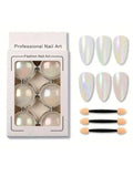 1 Set White Chrome Powder Pearl Chrome Metal Mirror Effect Nail Art Creation Painting DIY 6 Colors Vue 1set