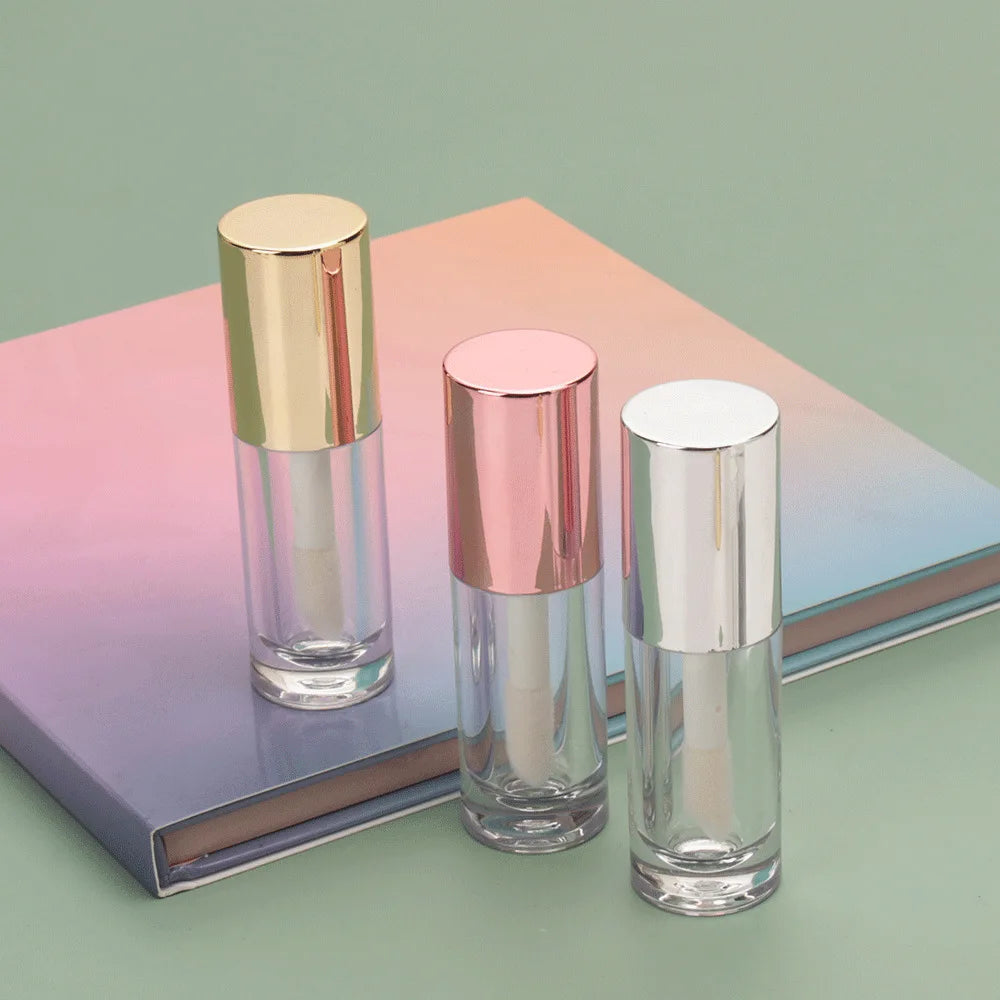 Wholesale Lip Gloss Tube Packaging 6ml With Wand Liquid Lipstick Containers Empty Custom Name Pink Lipgloss Bottle 50pcs Vue