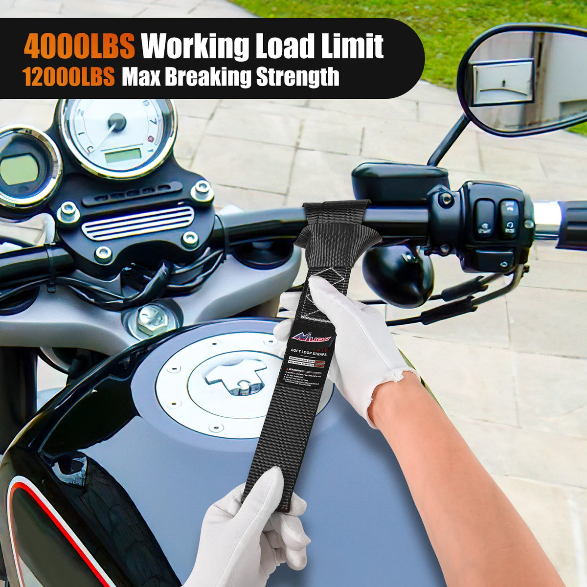Nilight Soft Loop Tie Down Straps 12000 Lbs – 8 Pack Tie Down Straps Vue