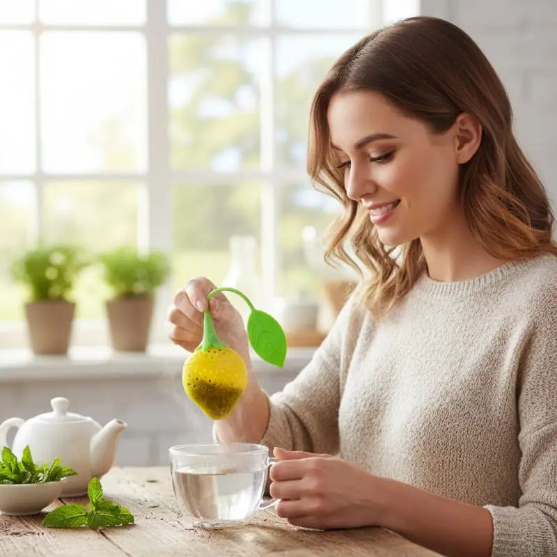 Reusable Silicone Tea Infuser Ball 1pc Easy Clean Loose Leaf Strainer Holder Perfect for Kettles Mugs Office Tea Lovers Vue