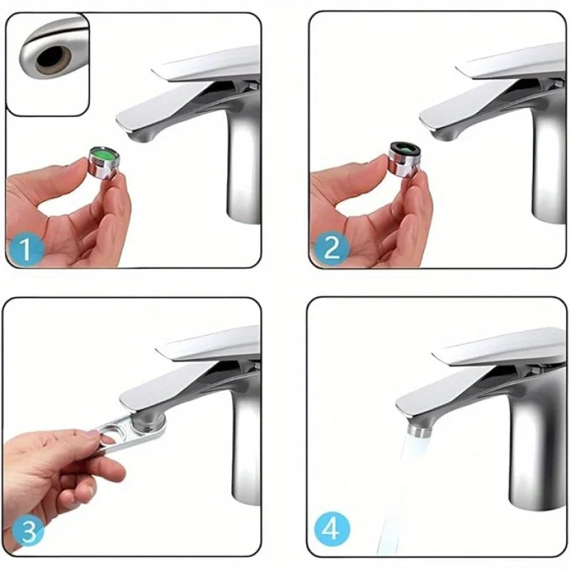 2 In 1 Faucet Aerator Wrench Water Flows Adjusting Faucet Bubbler Wrench Plumber Home Bathrooms Faucets Maintaining Tools Vue