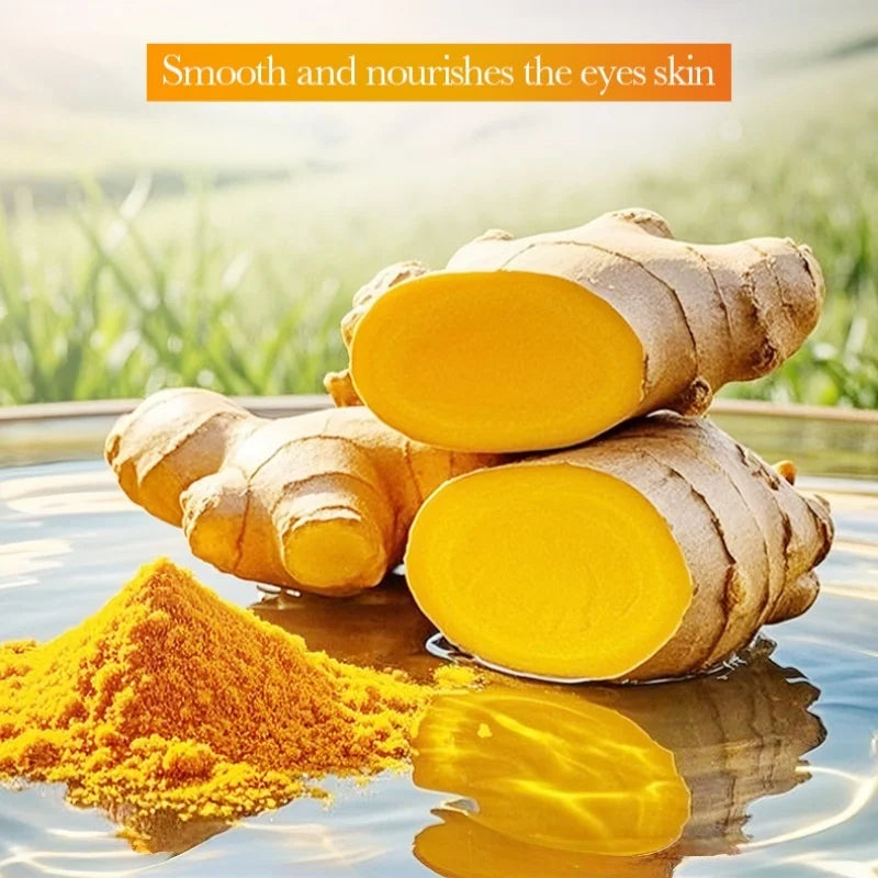 Turmeric Collagen Eye Mask. Contains Curcumin, Which Moisturizes the Skin Around the Eyes. Makes Skin Smooth and Shiny. Vue