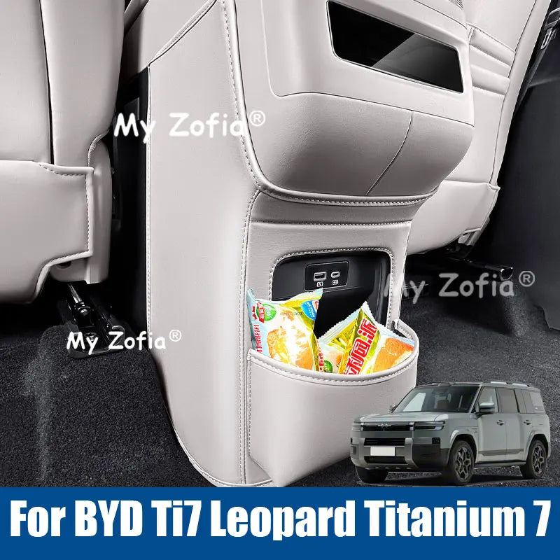 BYD Ti7 Leopard Titanium 7 Rear Seat Anti-Kick Pad Air Vent Cover Car Interior Protector Vue