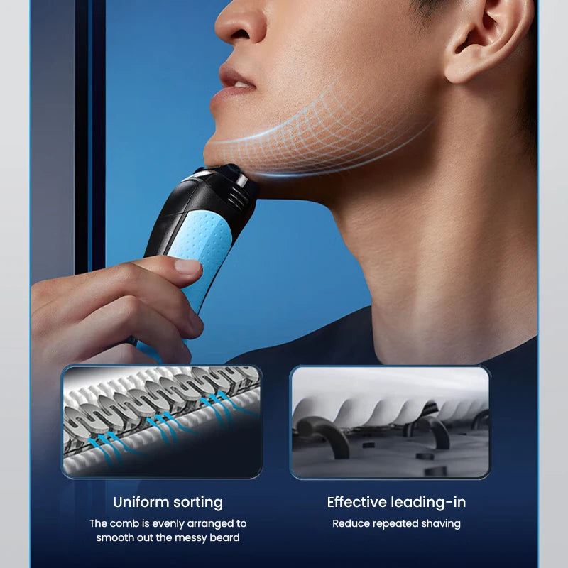 Braun Electric Razor Blue Series 3 Reciprocating Shavers for Men Rechargeable Waterproof Wet Dry Shaving Machine for Travel Vue