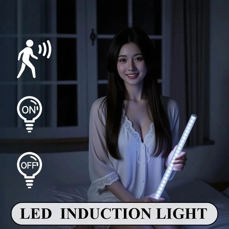 Motion Sensor LED Cabinet Light Type C Rechargeable Induction Night Light Wireless Portable Detector Lamp for Wardrobe Hallway Vue
