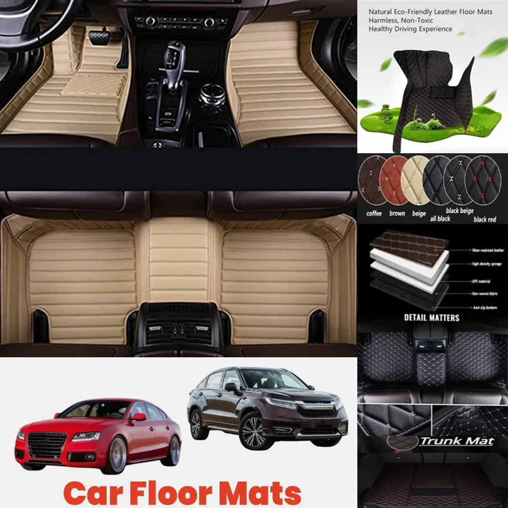 3D PU Leather Custom Car Floor Mats – All-Weather Waterproof Custom Car Floor Mats Vue 2-beige Arrizo 5 2016-2018