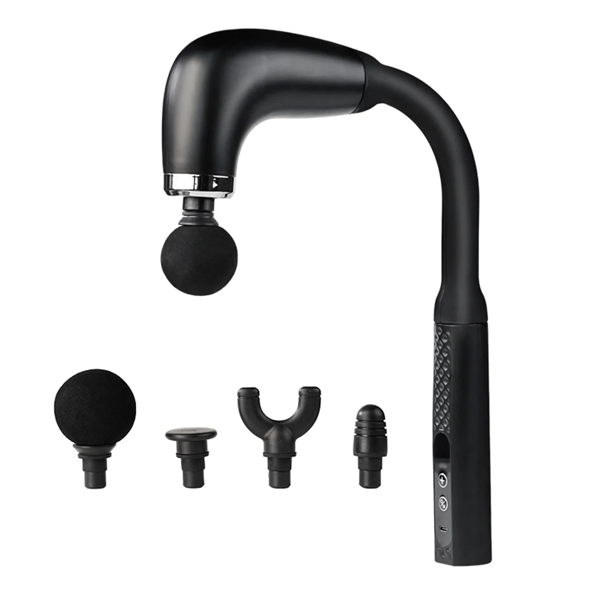 Electric Fascia Gun Massager Body Relaxation Trigger Point Massage Machine for Fitness Hammer Home Handheld Hammer Vue Natural Black