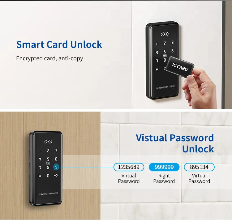 Security Cabinet Password Locks Keyless Drawer Combination Code Digital Lock for Gym Locker Lock Electronic RFID Furniture Lock Vue
