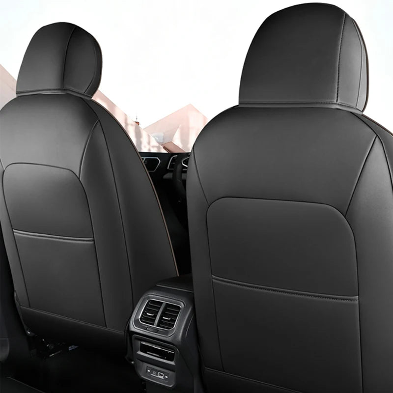 Full Coverage Luxury Car Special Seat Covers For Volkswagen VW Tiguan L 2017-2024 Waterproof PU Leather Non-slip Auto Parts Vue