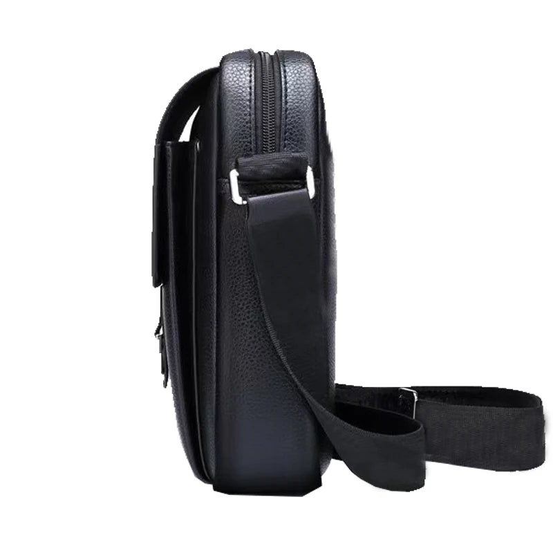 Men's Multi-color Leather Crossbody Bag Versatile Casual