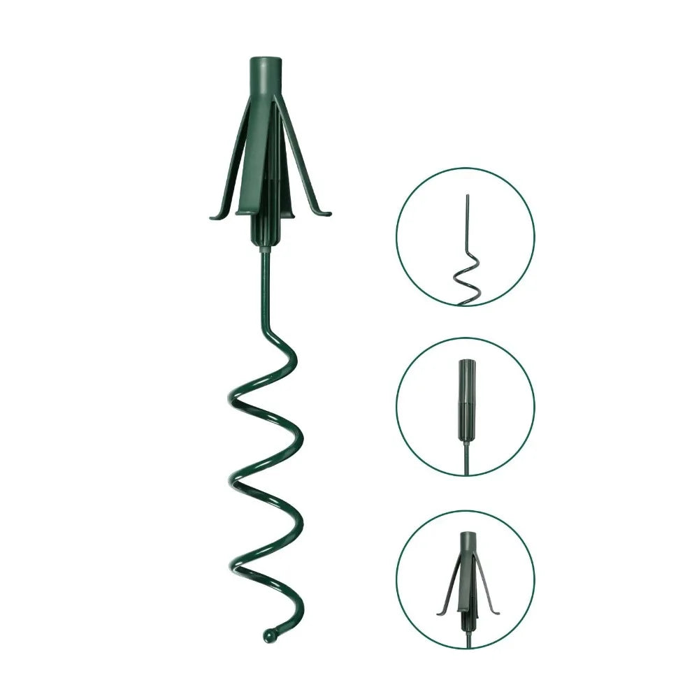 Universal Design Christmas Tree Topper Stand Lightweight Adjustable Tree Top Holder Durable Construction Green Rotating Stand Vue Green-Metal