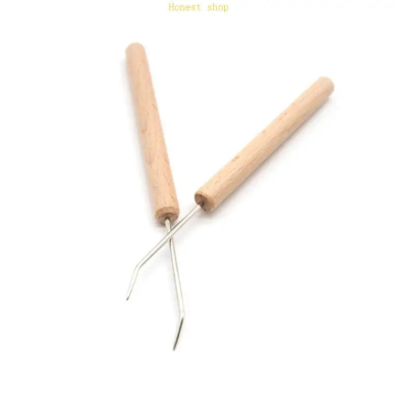 Wooden Knitting Loom Hook Set – Weaving Tool for Hats & Scarves Knitting Loom Hook Set Vue