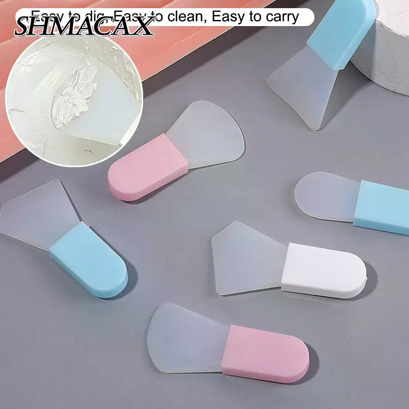 5Pcs Silicone Facial Mask Brush Face&Eye Cream Mud Mask Applicator Scraper Face Cleanse Brushes Travel Portable Skin Care Tools Vue