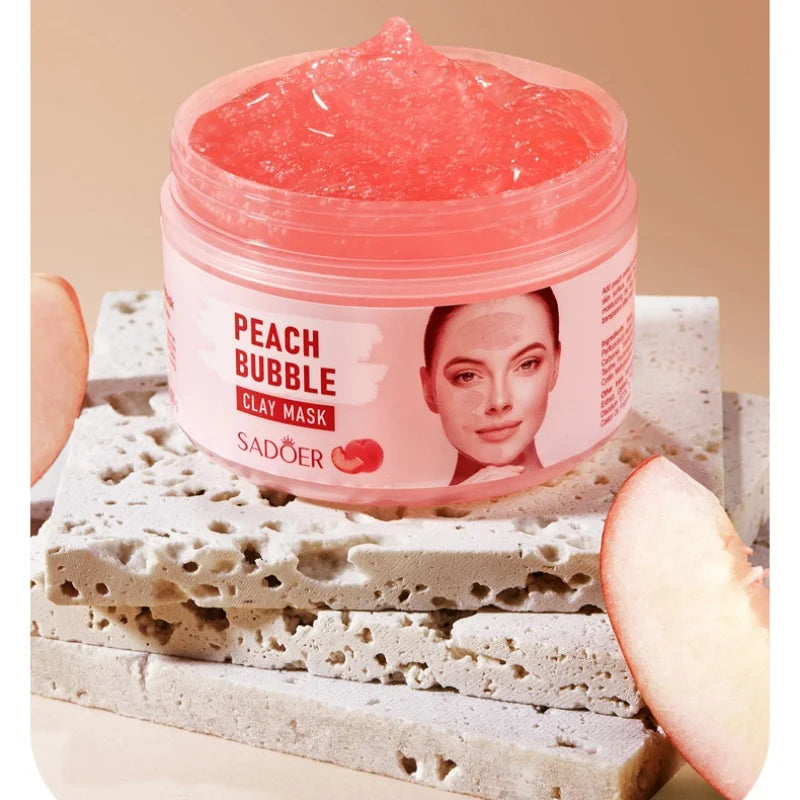 100g Peach Bubble Mask, Extracting Skin-Beneficial Peach Ingredients, with a Delicate Texture, It Cares for Dry Skin, Leaving It Smooth and Delicate, Suitable for All Skin Types Vue