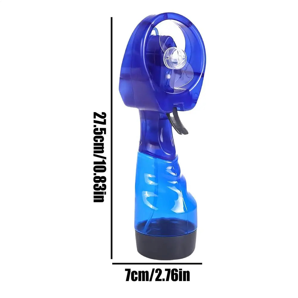 350ml Portable Mist Fan, Outdoor Air Cooler with Water Tank, Cooling Device for Desk Camping Hiking, Rechargeable USB Vue B