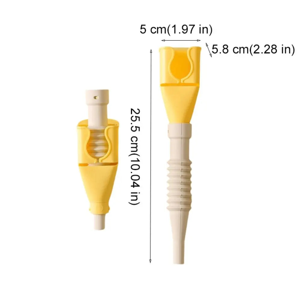 2PCS Telescopic Hose Extendable Kitchen Funnel Spill-Proof Heat-resistant Sauce Dispensing Funnel Wide-mouth Flexible Vue